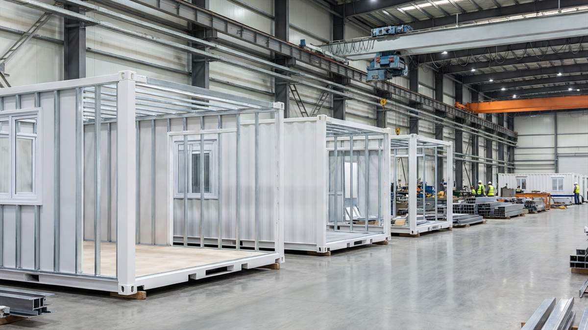 Container house production at an audited JX Circle partner factory